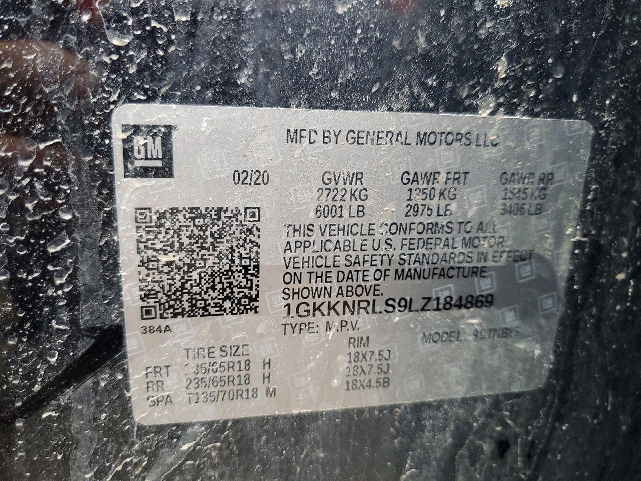 2020 GMC Acadia sle