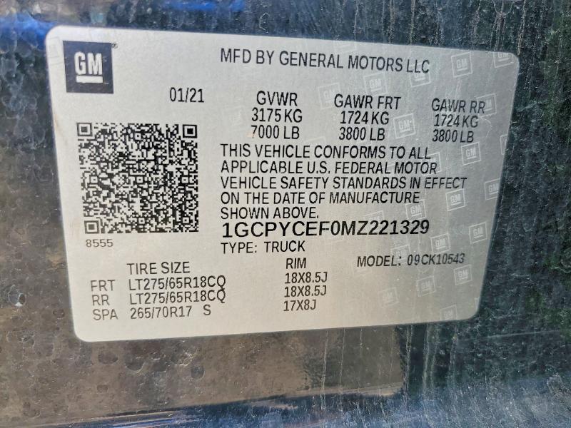 2021 Chevrolet Silverado Trail Boss Custom