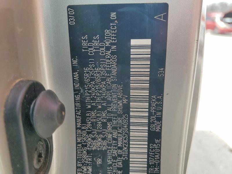 2007 Toyota 2007 Toyt Sienna ce