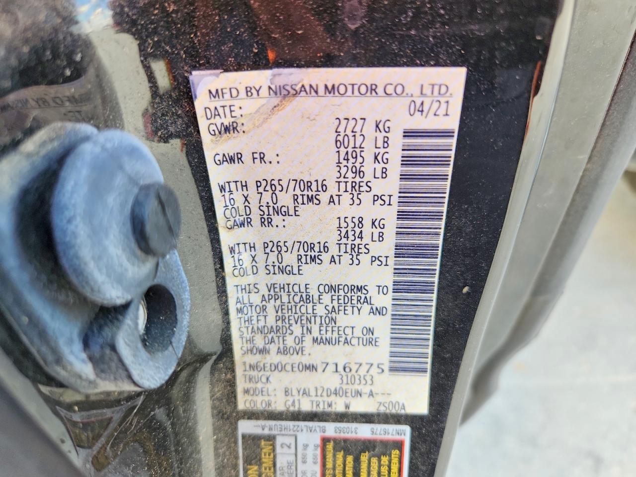 2021 Nissan Frontier S