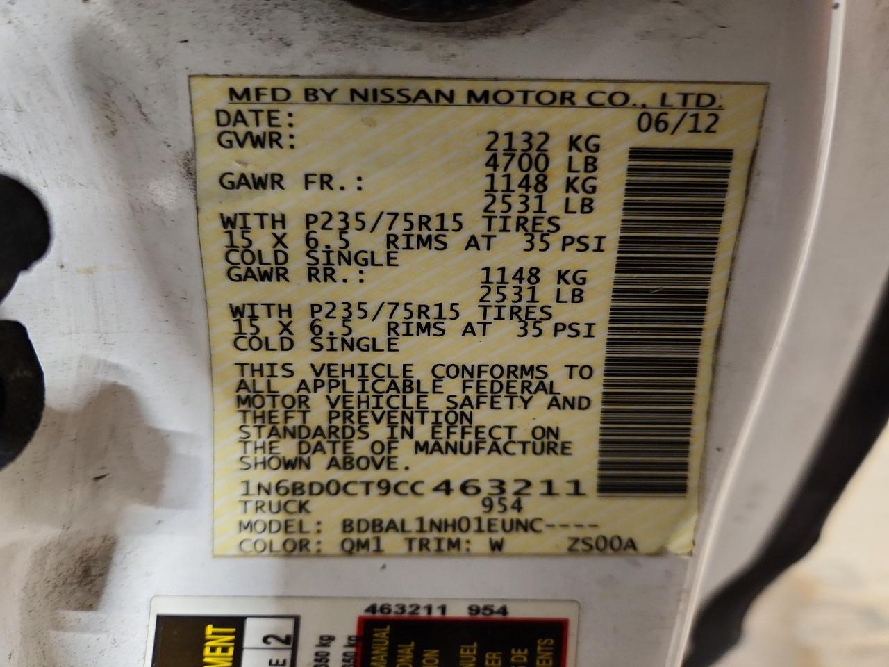 2012 Nissan Frontier S