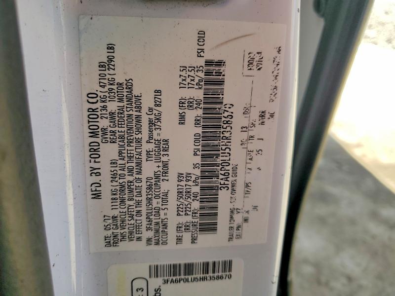 2017 Ford Fusion se Hybrid