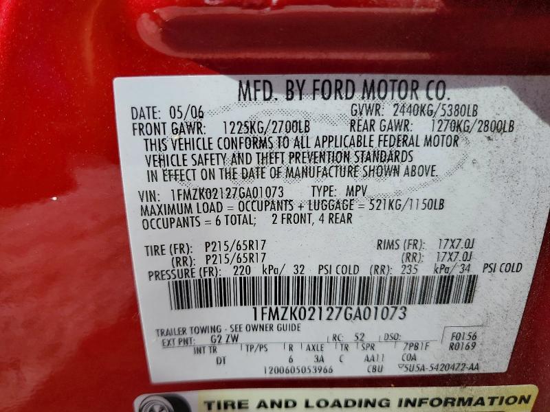 2007 Ford Freestyle sel