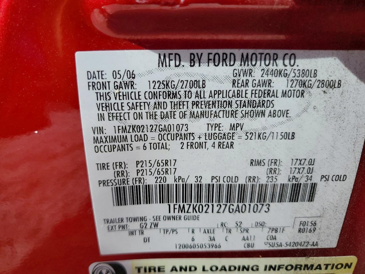 2007 Ford Freestyle sel