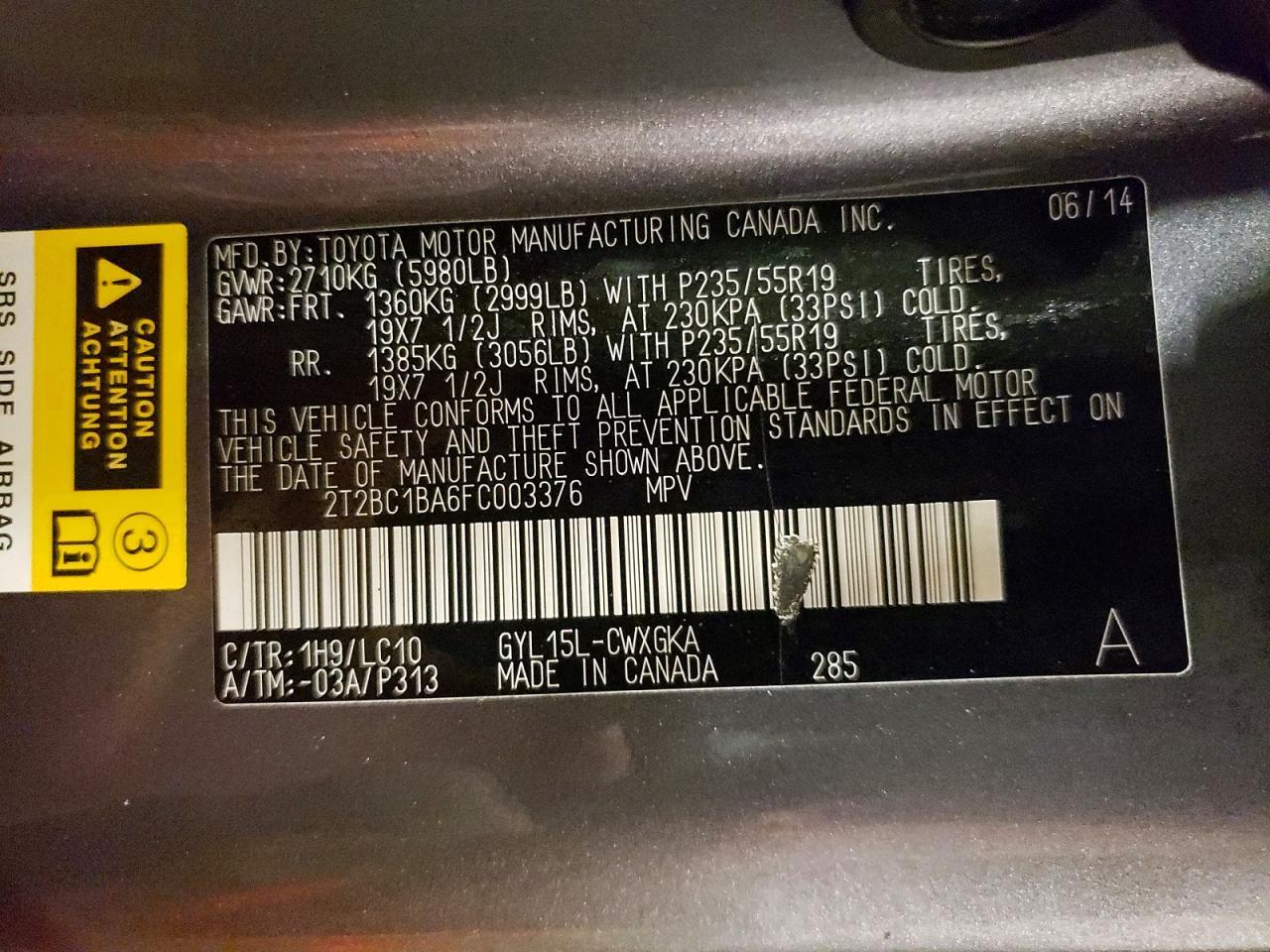 2015 Lexus Rx 450h Base