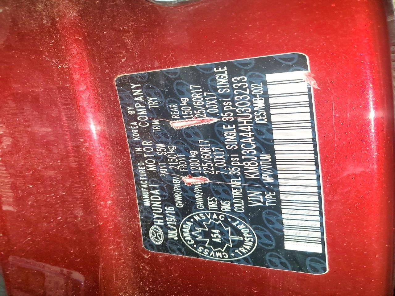 2017 Hyundai Tucson se