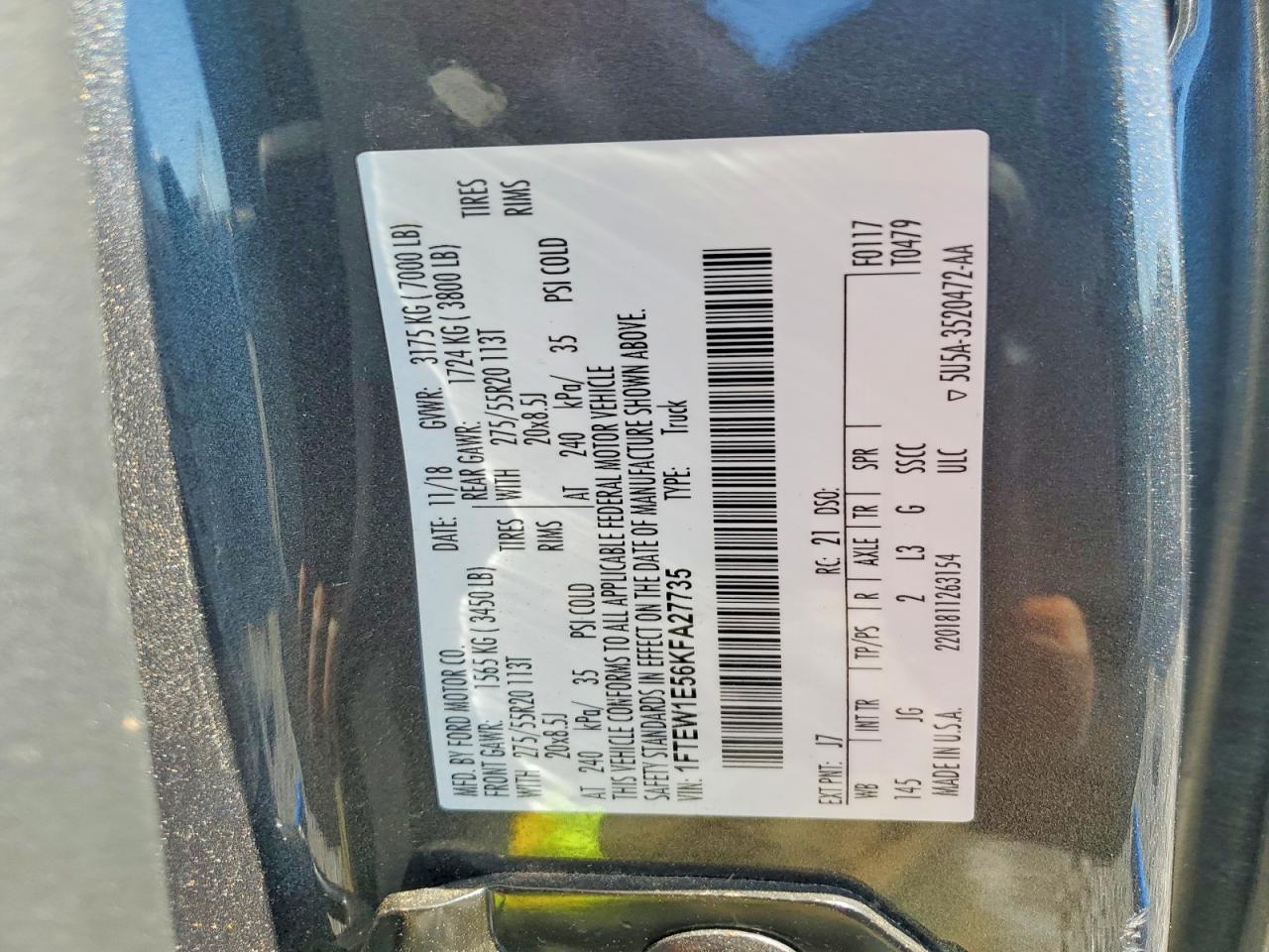 2019 Ford F150 Supercrew