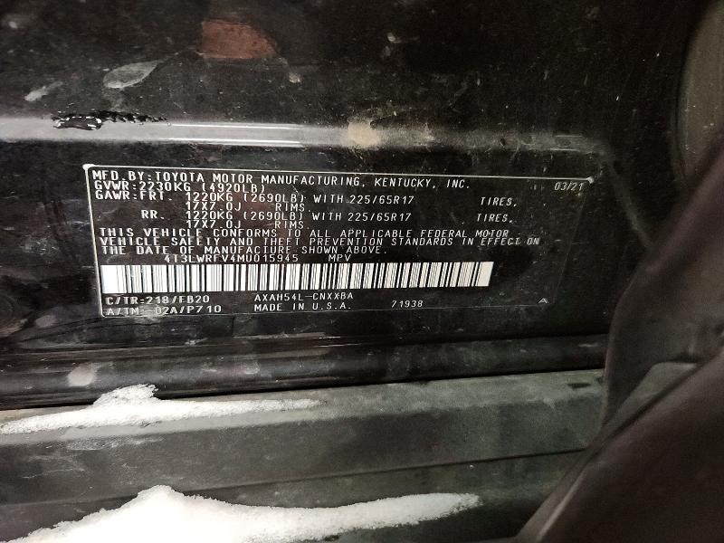 2021 Toyota Rav4 Hybrid le