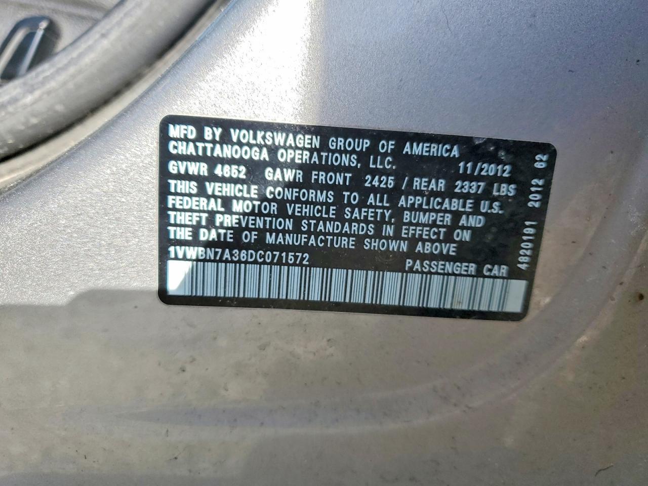 2013 Volkswagen Passat se