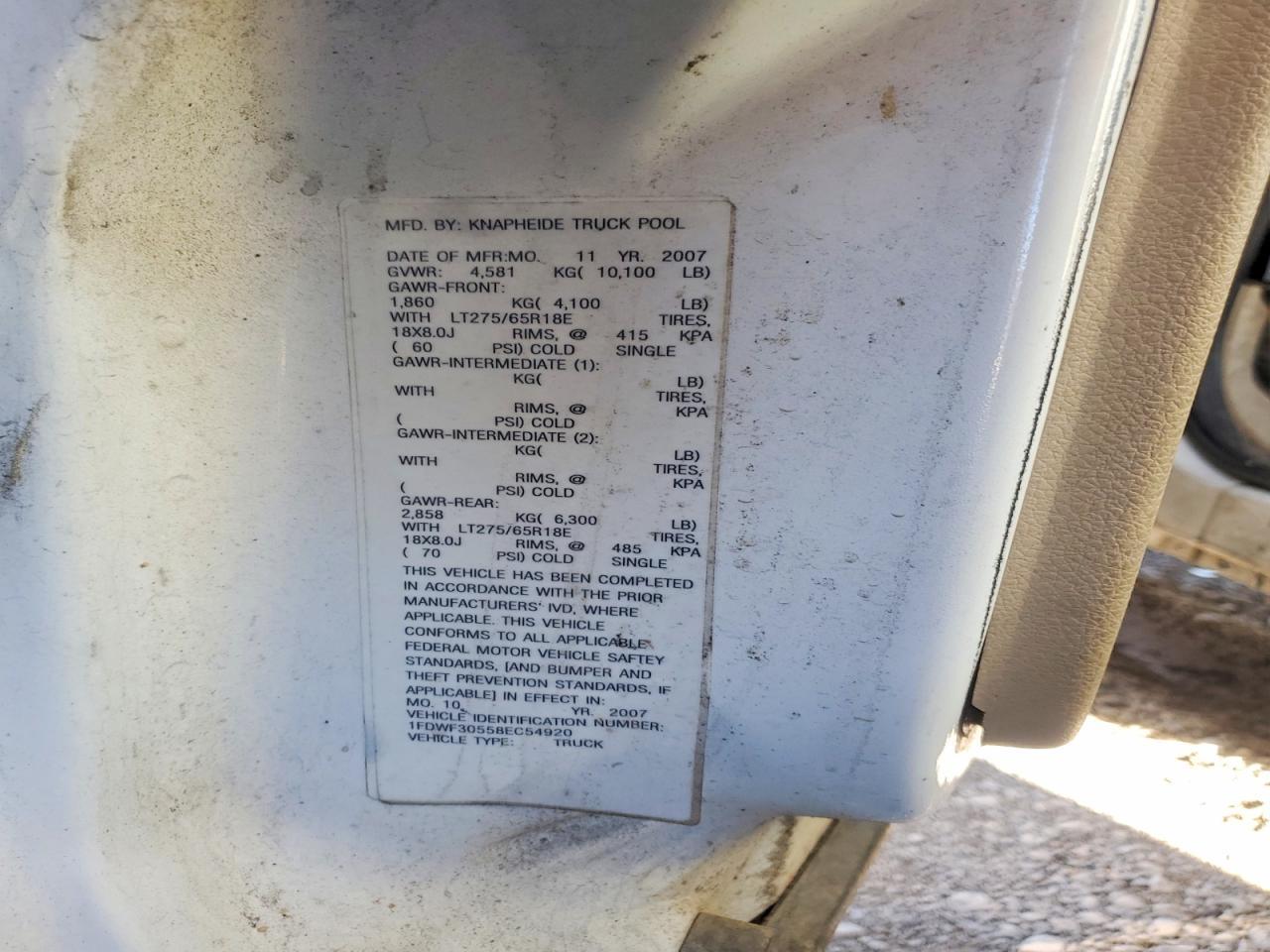 2008 Ford F350 4X2 SRW Splice Truck