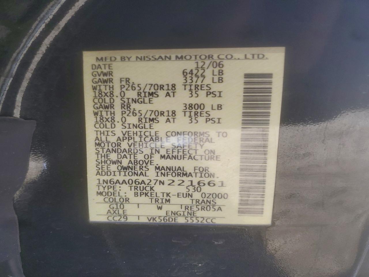 2007 Nissan Titan XE