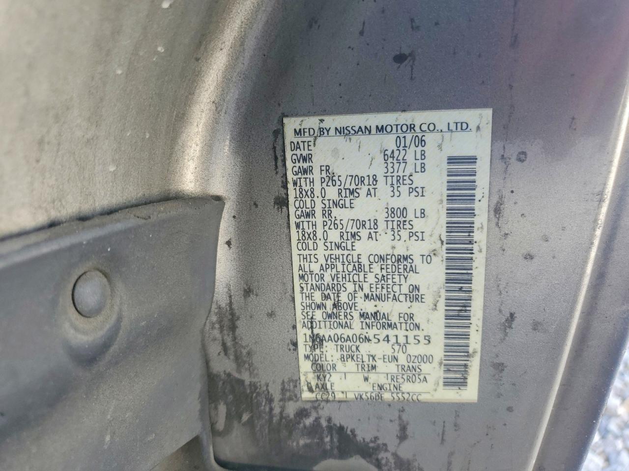 2006 Nissan Titan XE