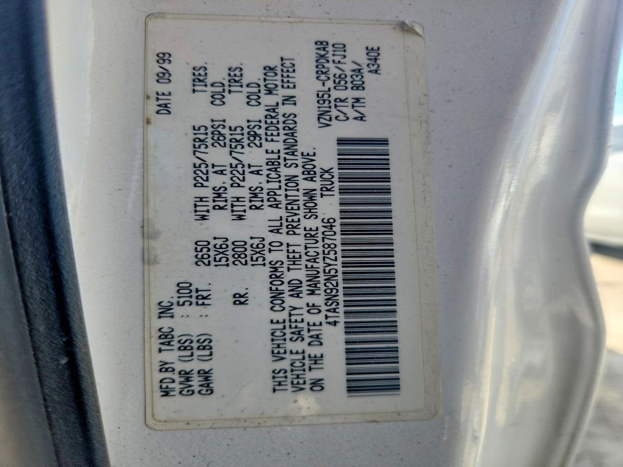 2000 Toyota Tacoma Prerunner V6