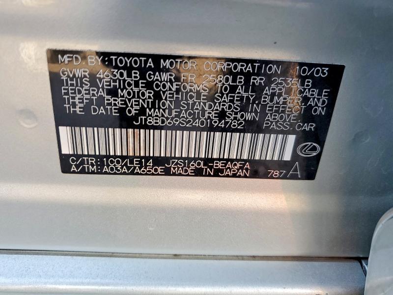 2004 Lexus Gs 300 Base