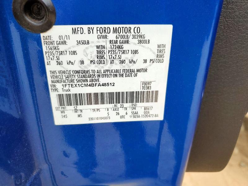 2011 Ford F150 Super cab