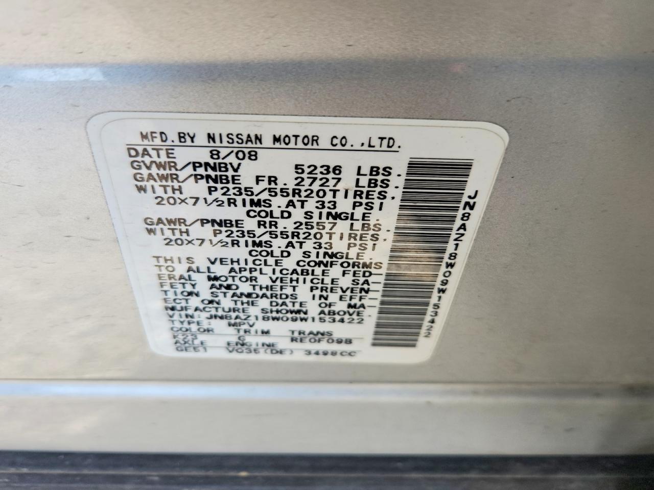 2009 Nissan Murano s