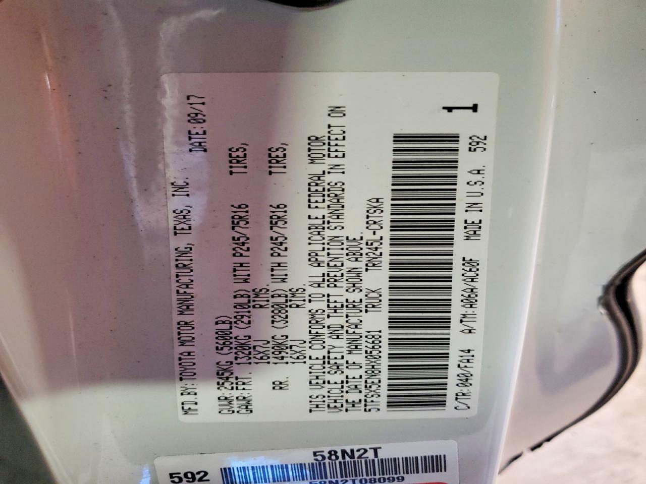 2017 Toyota Tacoma SR