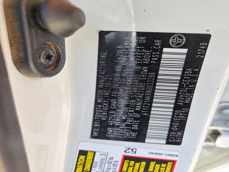 2022 Toyota Camry Hybrid se Nightshade