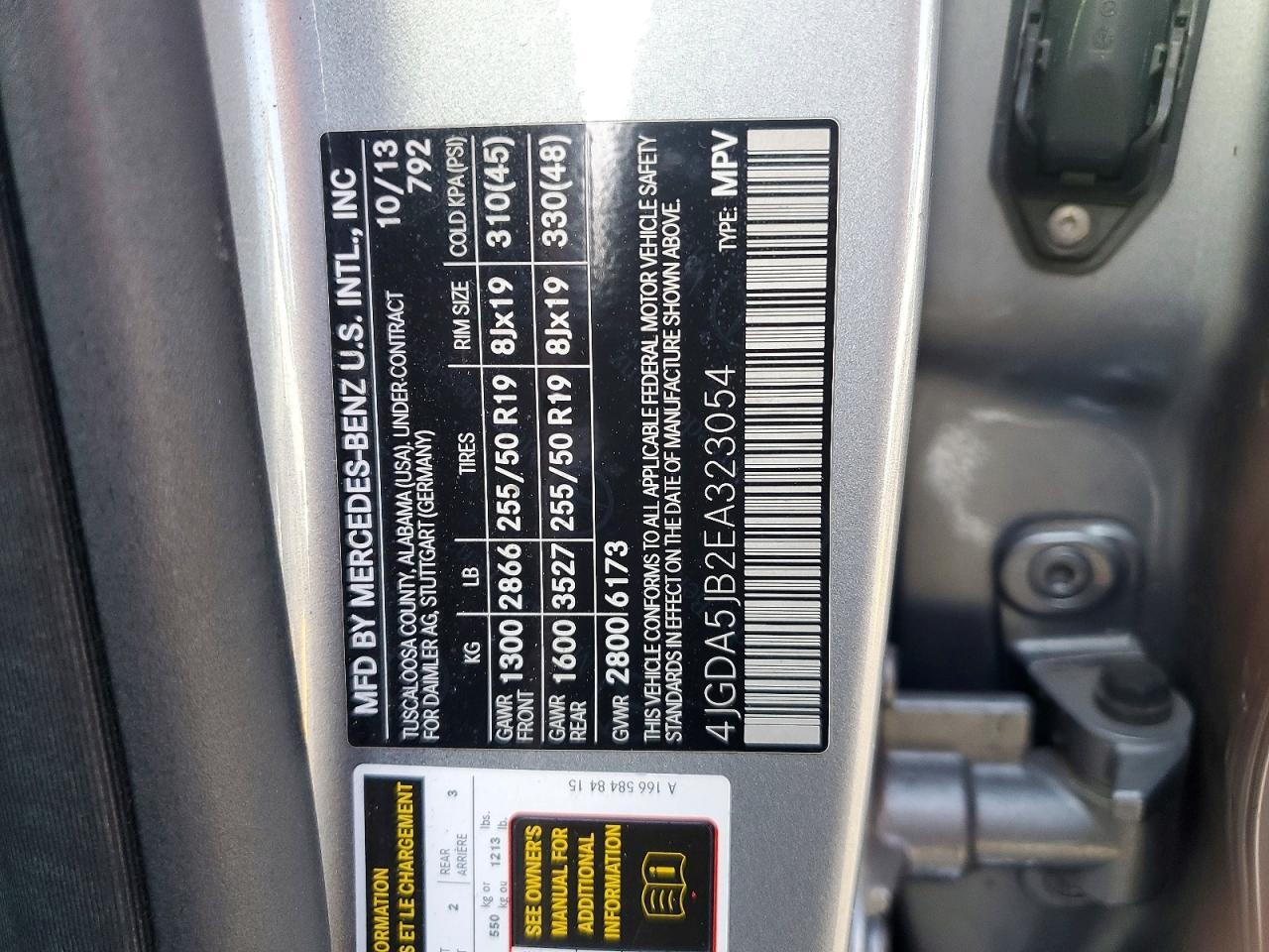2014 Mercedes-Benz Ml 350