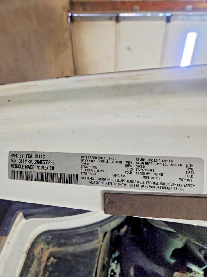 2021 Dodge RAM Promaster 3500 Delivery Van