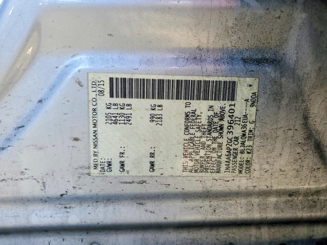 2016 Nissan Maxima 3.5 s