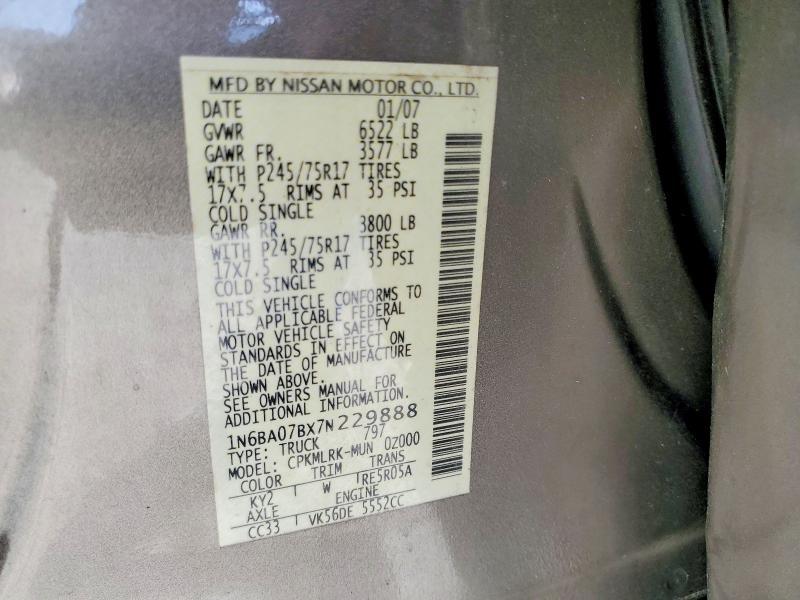 2007 Nissan Titan XE FFV