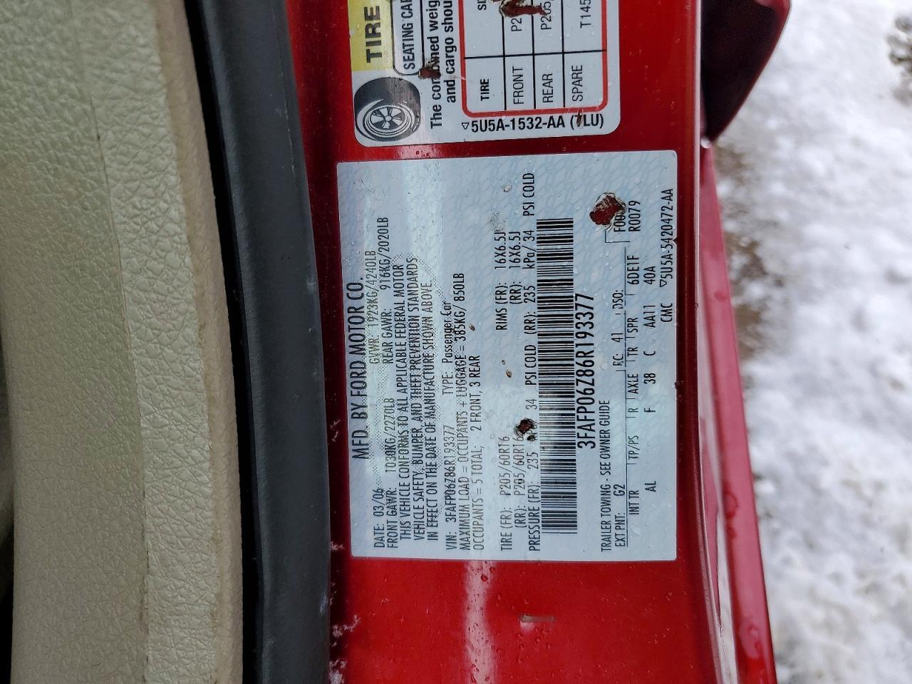 2006 Ford Fusion s