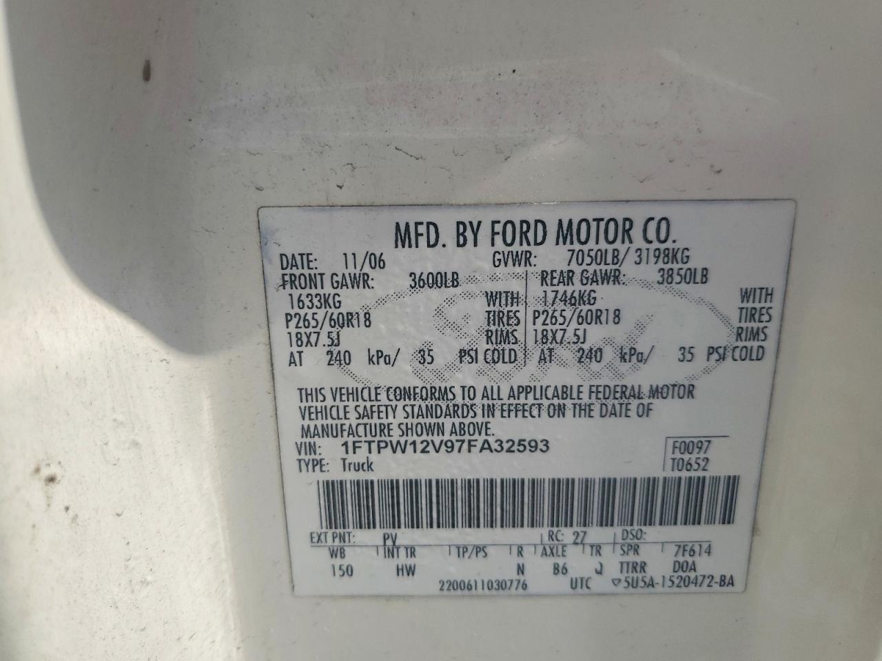 2007 Ford F150 Supercrew