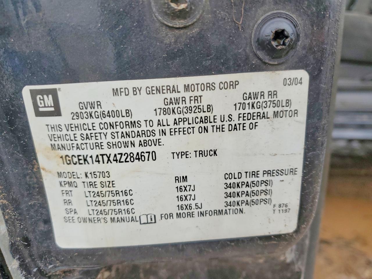 2004 Chevrolet Silverado K1500