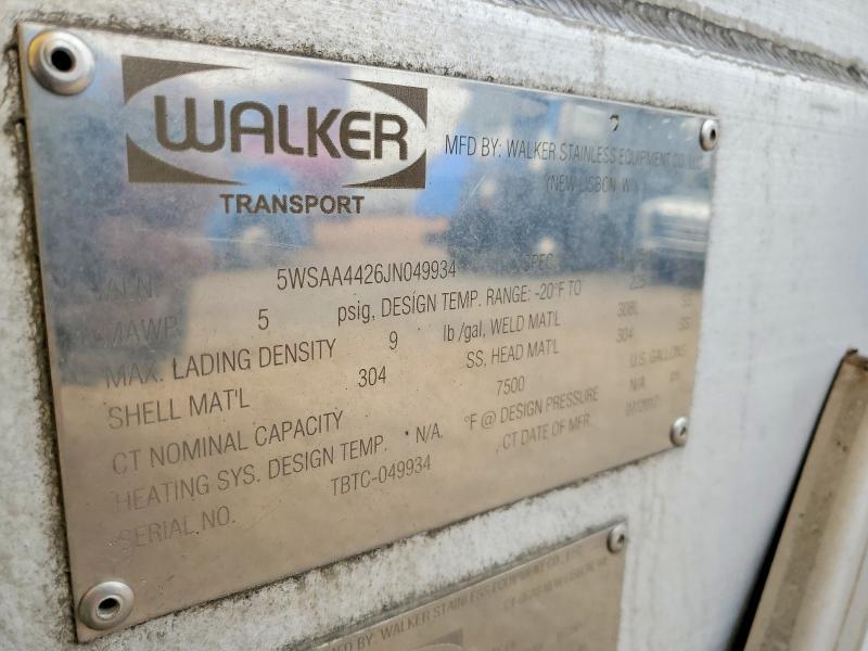 2018 Walker Tank Trailer