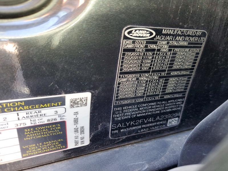 2020 Land Rover Range Rover Velar R-dynamic s