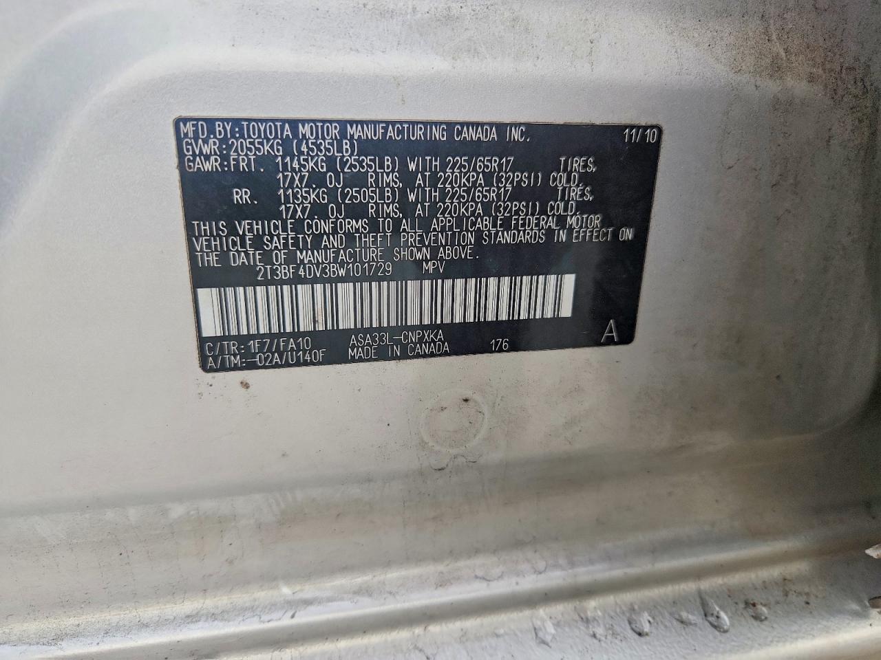 2011 Toyota Rav4 Base