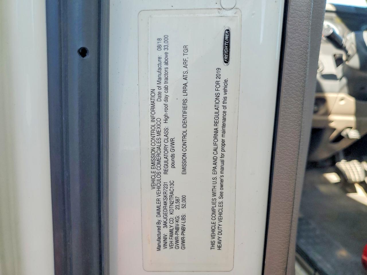 2019 Freigliner 2019 Freightliner Cascadia 125 Semi Truck