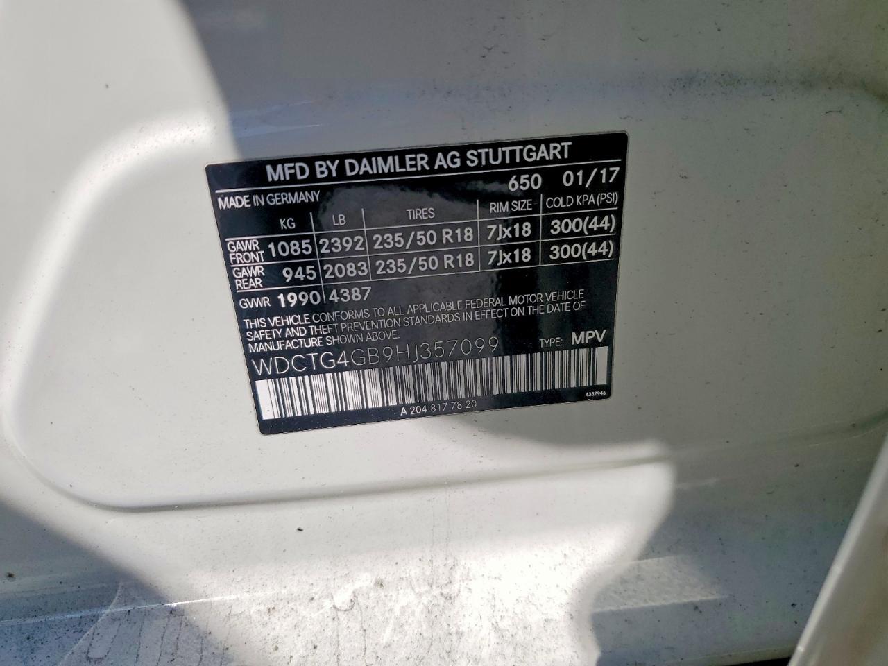 2017 Mercedes-Benz Gla 250 4matic