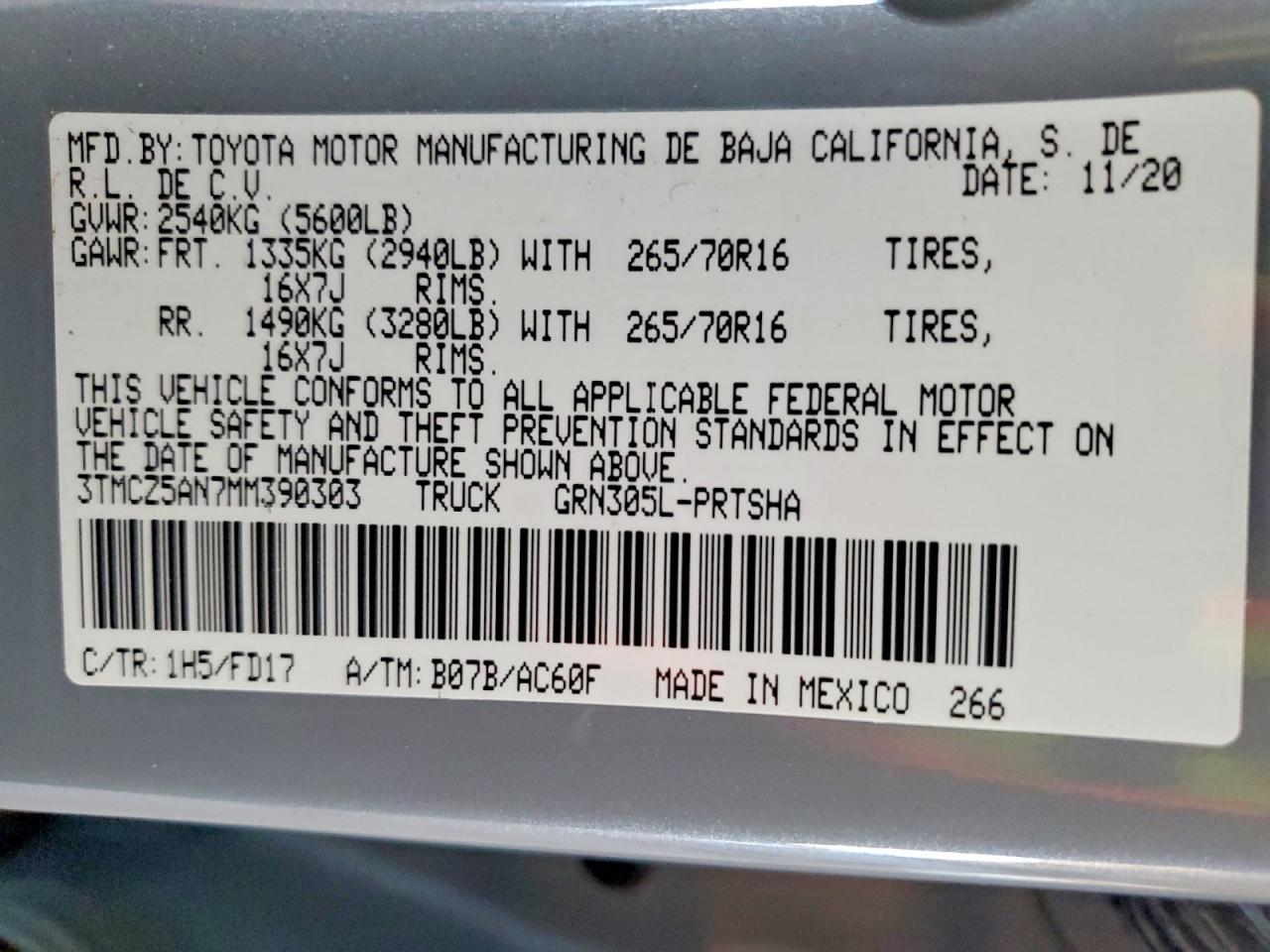 2021 Toyota Tacoma TRD OFF-Road