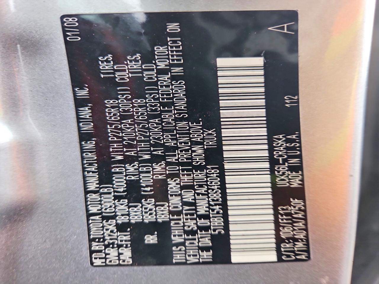 2008 Toyota Tundra SR5