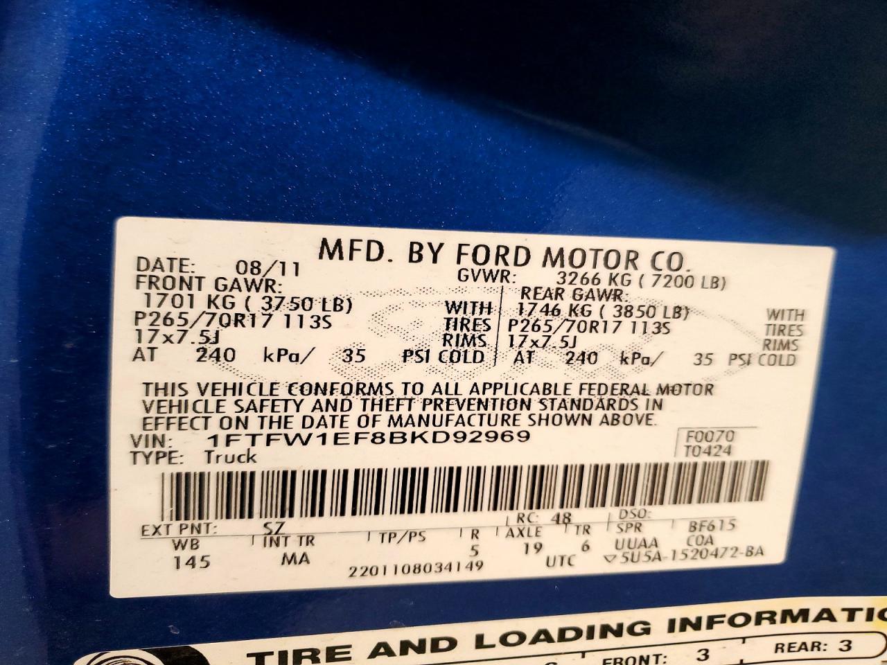 2011 Ford F150 Supercrew