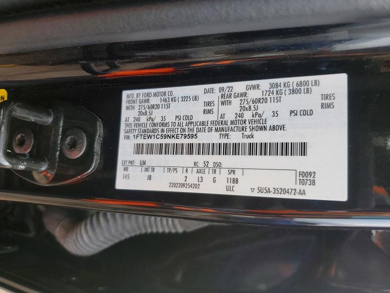 2022 Ford F150 Supercrew