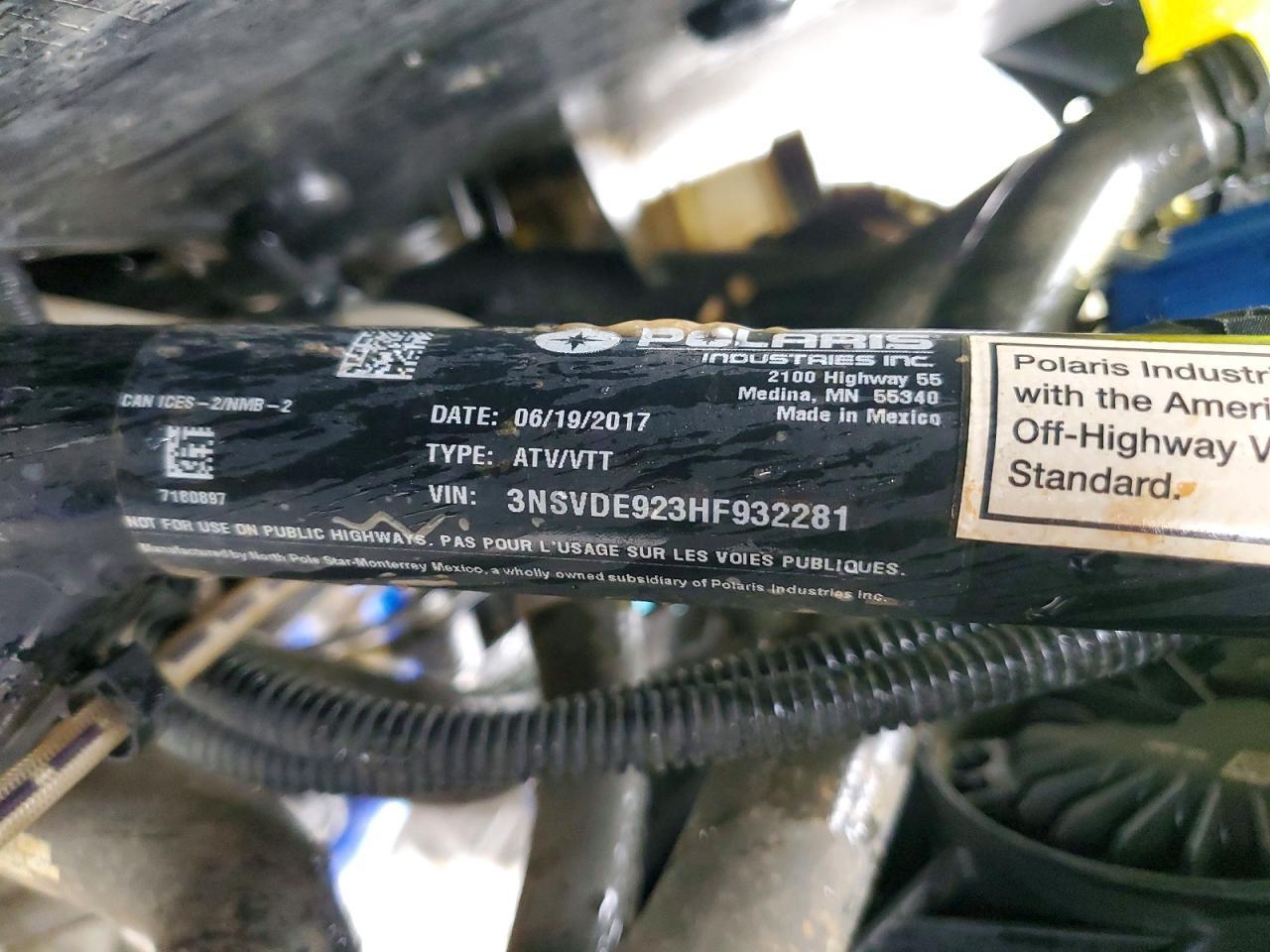 2017 Polaris RZR Utility Vehicle