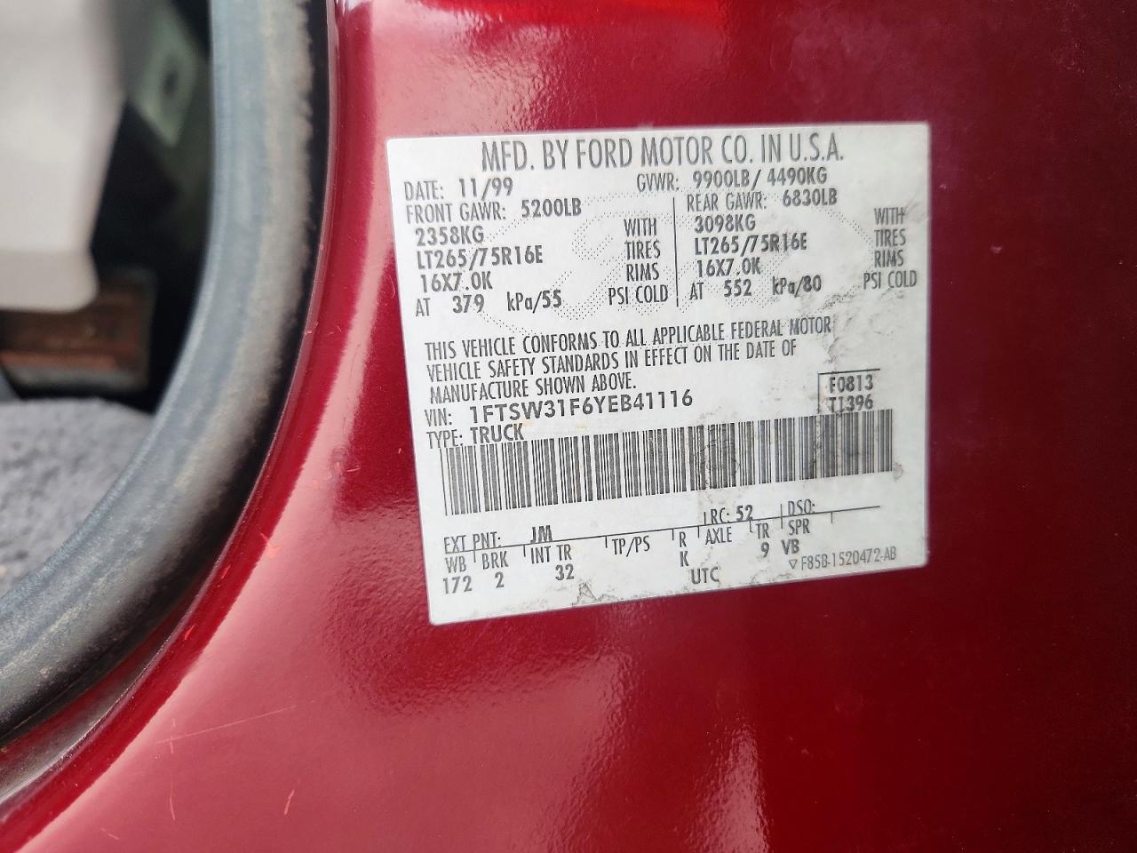 2000 Ford F350 Flatbed Truck