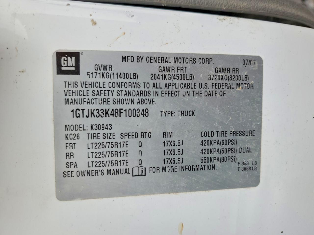 2008 GMC Sierra K3500