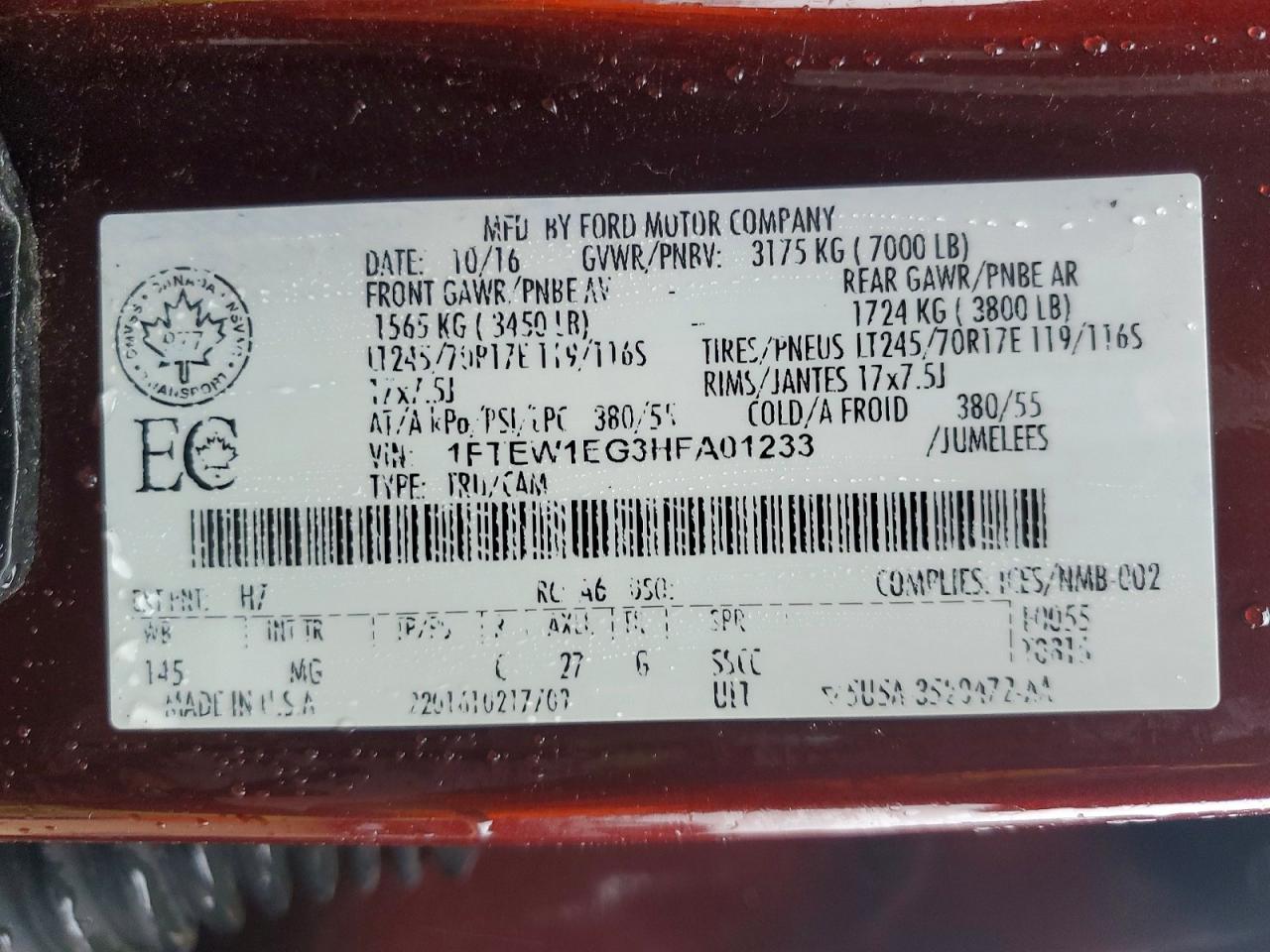 2017 Ford F150 Supercrew