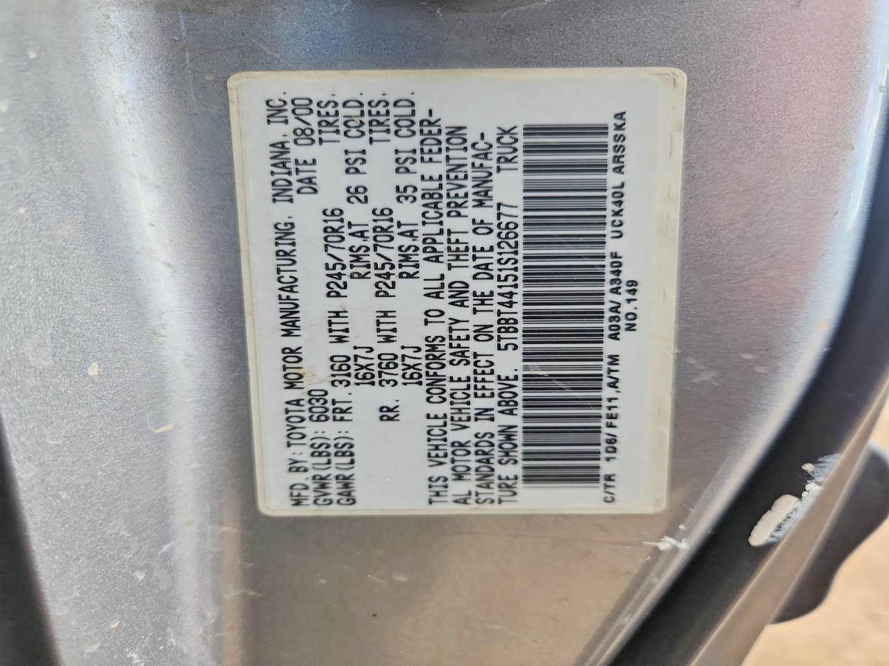 2001 Toyota Tundra SR5