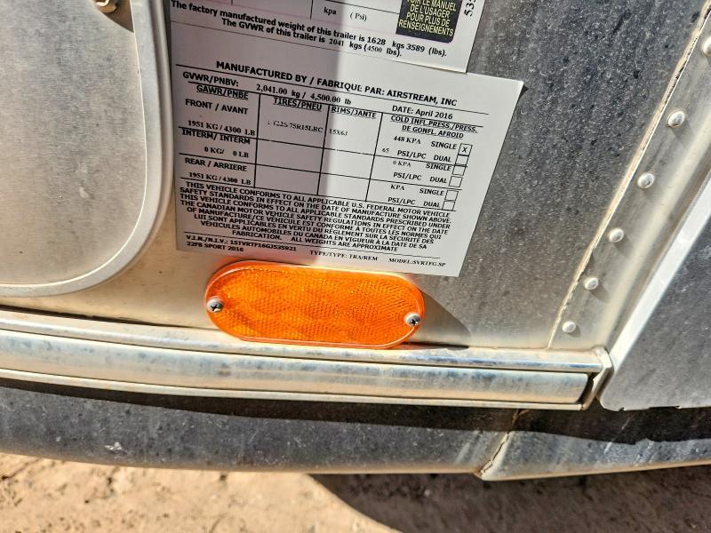 2016 Airstream Svrtfg-SP Camper