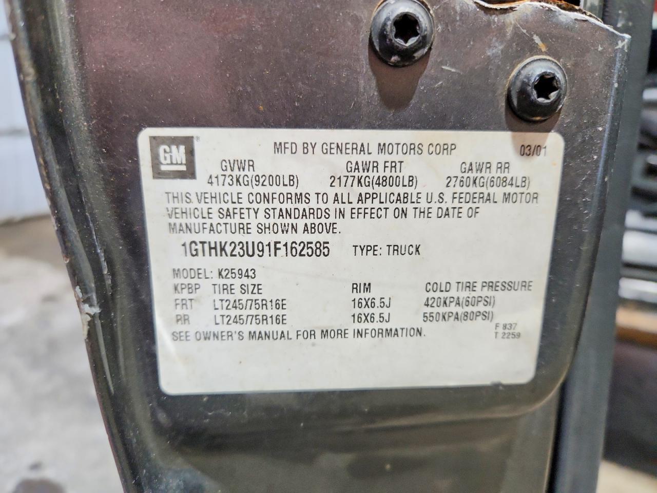 2001 GMC Sierra K2500 Heavy Duty