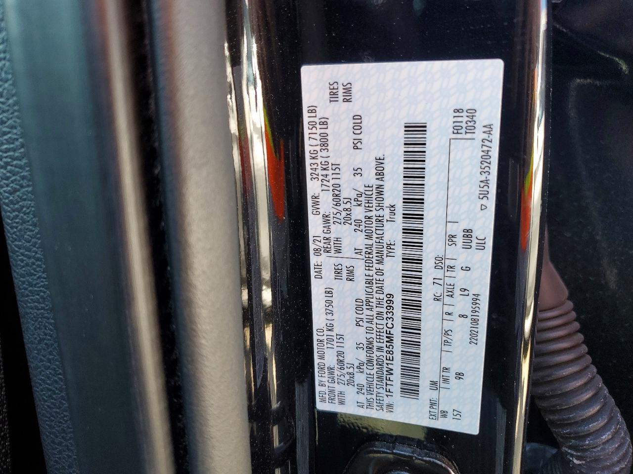 2021 Ford F150 Supercrew