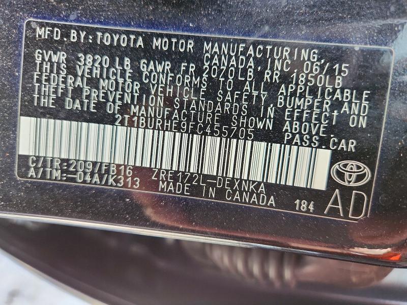 2015 Toyota Corolla le