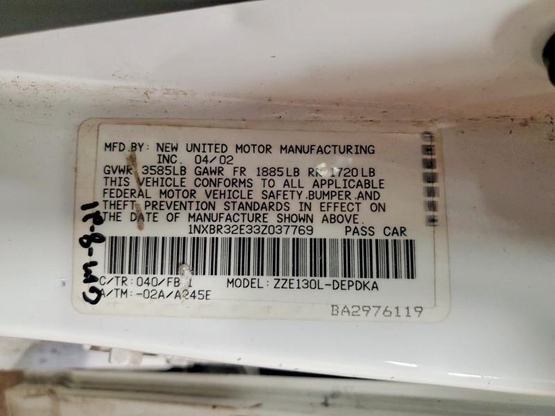 2003 Toyota Corolla ce