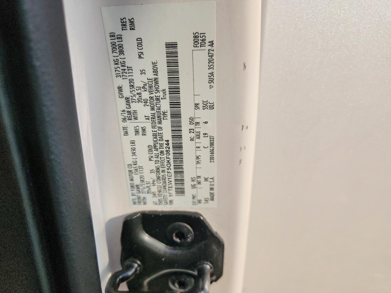 2016 Ford F150 Supercrew