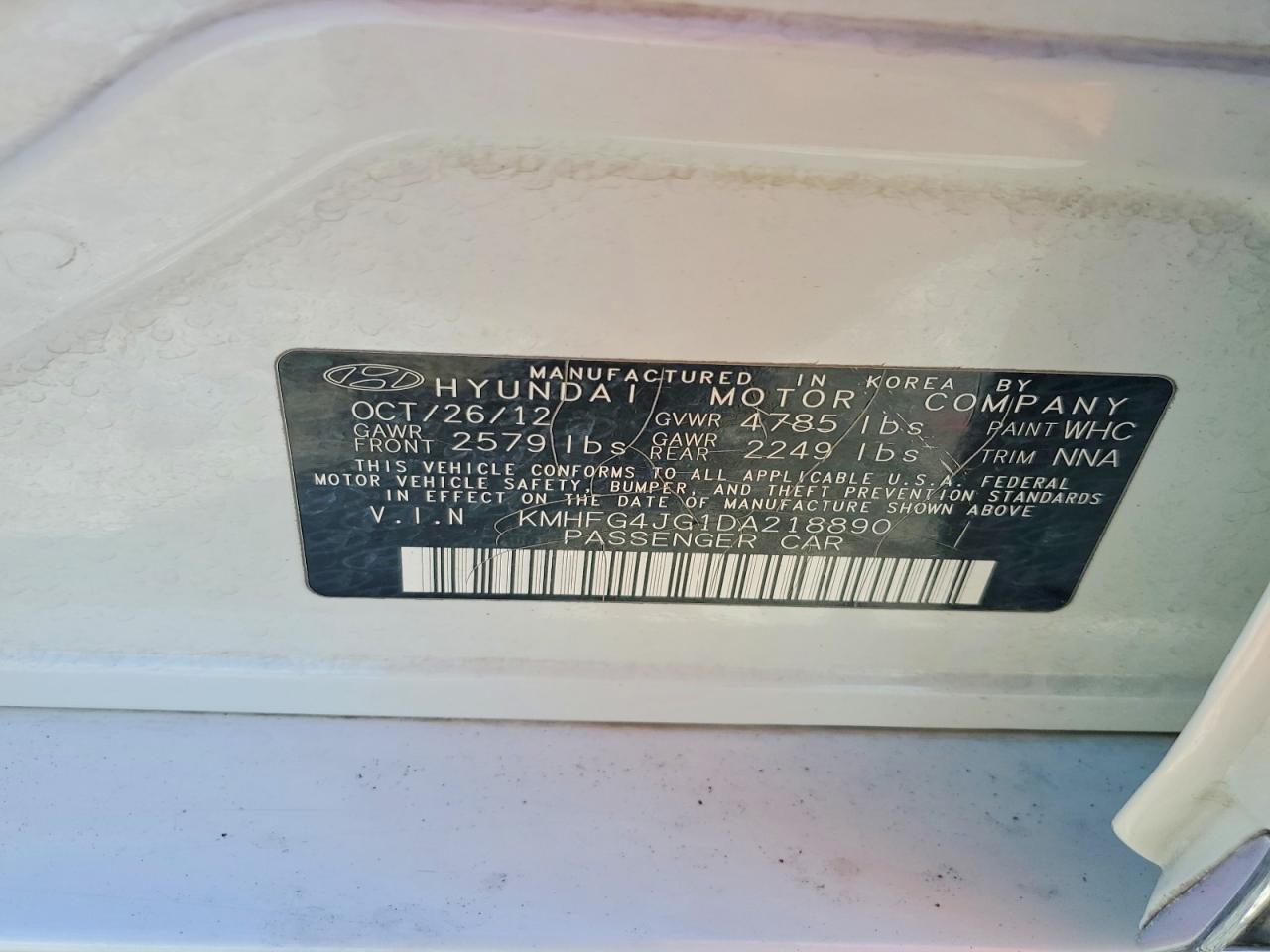 2013 Hyundai Azera Base